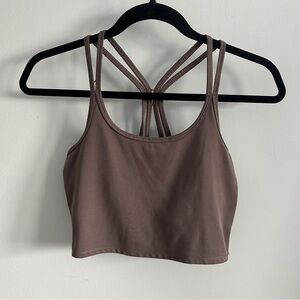 90 Degree by Reflex Crop Top  with built in bra - Olive Green